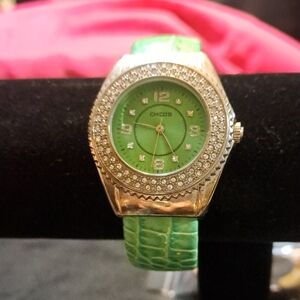 Womens Chico's Vibrant Green and Silver Timepiece